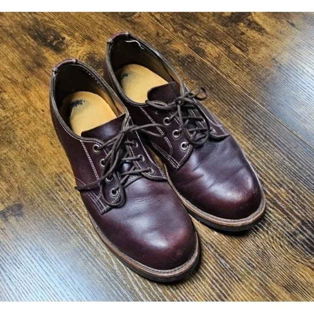Chippewa LL Bean Shoes Mens 8EE Brown‎ Leather Oxford Vibram Soles Boots
